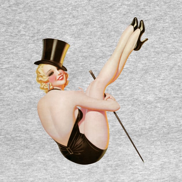 Pinup Girl in a Tophat by LucyMacDesigns